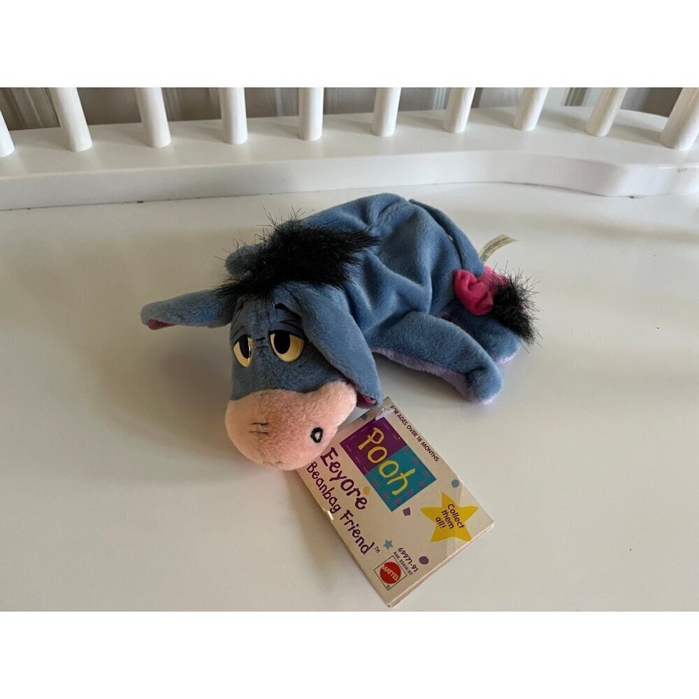 Disney Eeyore Plush Beanbag Friend Vintage NWT - Picture 2 of 6